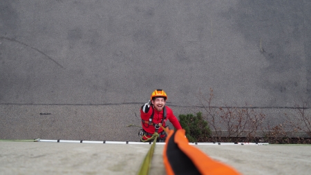 Abseilübung der Rekruten