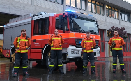 Timon Bänziger, Sebastian Göggel, Dennis Klein und Luca Widmer (v.l.n.r.)