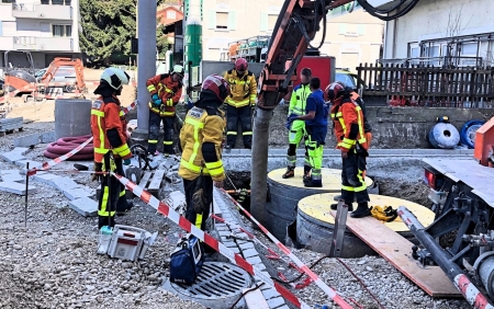 Feuerwehr bei der Bergung