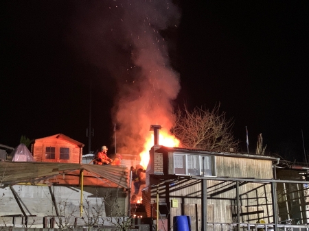Bild vom Gartenhausbrand