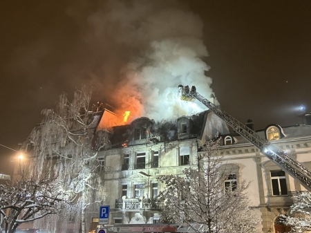 Grossereignis Dachstockbrand Blumenaustrasse