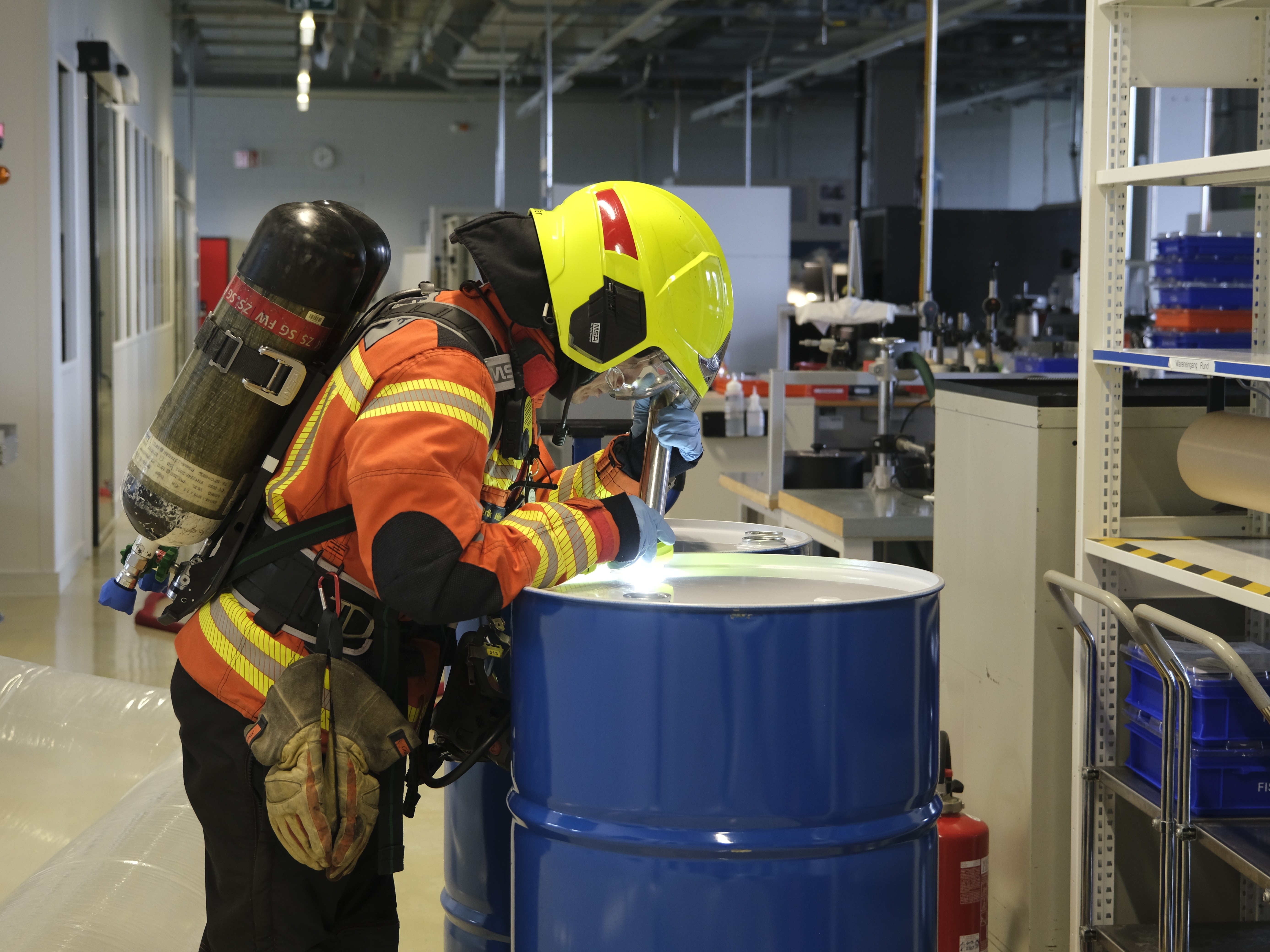 Brand an Reinigungsmaschine